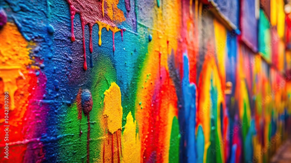 Fototapeta premium Colorful oil painting on wall background