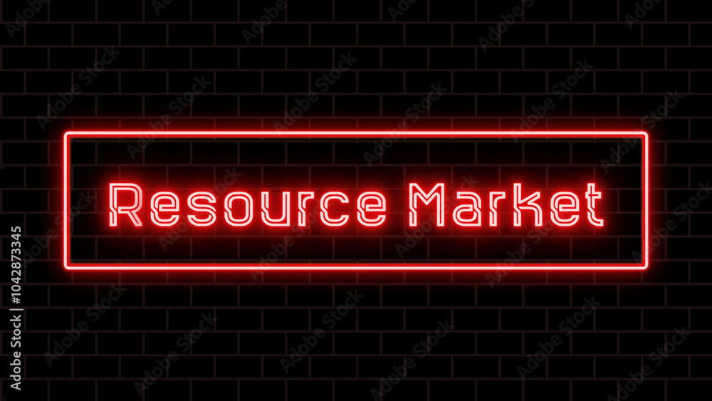 Resource Market のネオン文字 Resource Market のネオン文字