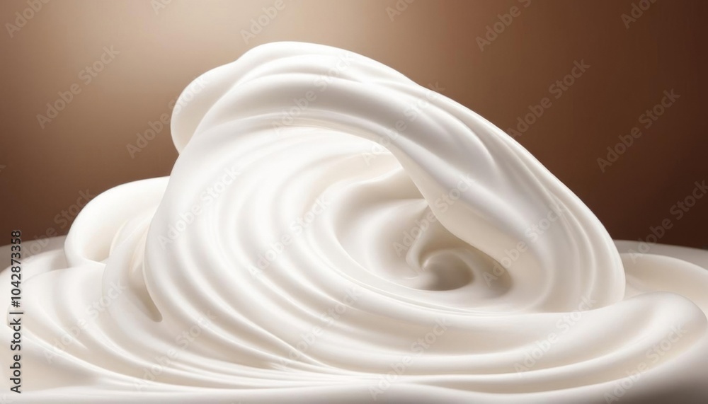 A swirl of smooth, creamy vanilla-like texture with soft curves and highlights, giving a rich, luxurious appearance. AI generated. A swirl of smooth, creamy vanilla-like texture with soft curves and highlights, giving a rich, luxurious appearance. AI generated.