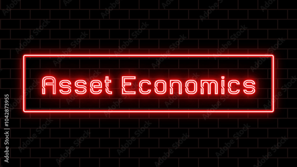 Asset Economics のネオン文字 Asset Economics のネオン文字