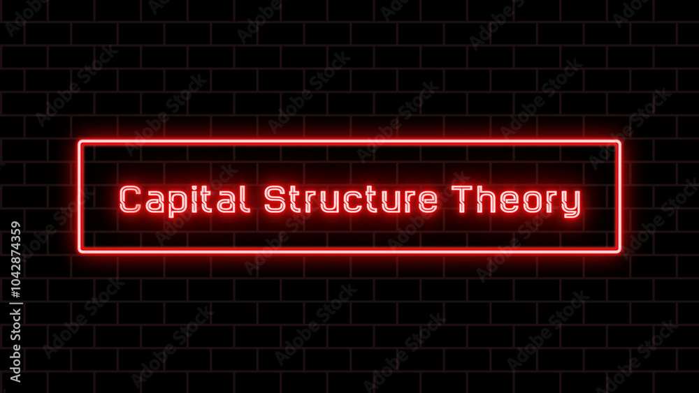 Capital Structure Theory のネオン文字 Capital Structure Theory のネオン文字