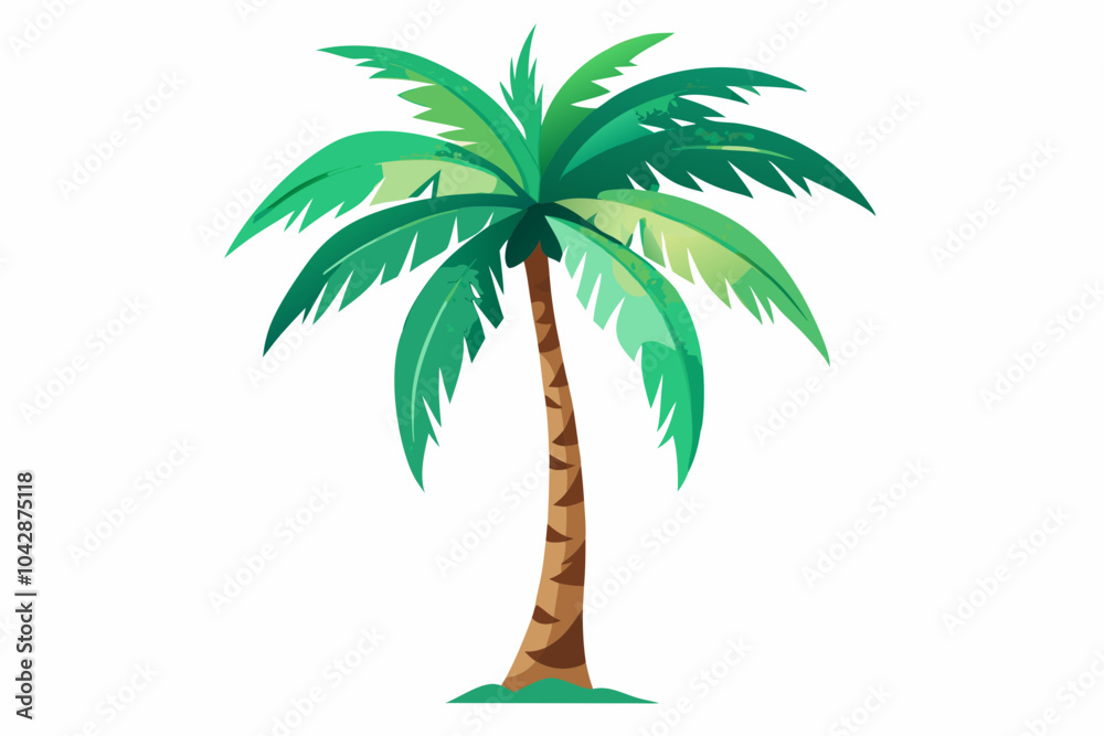 Obraz premium Palm tree isolated on white background