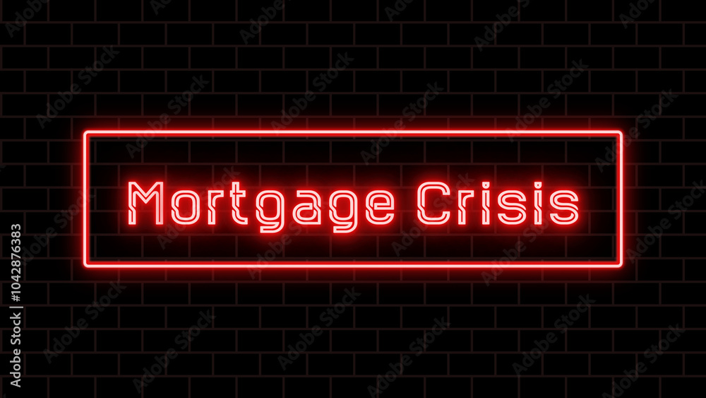 Mortgage Crisis のネオン文字 Mortgage Crisis のネオン文字