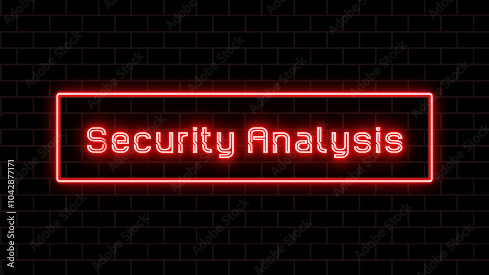 Security Analysis のネオン文字 Security Analysis のネオン文字