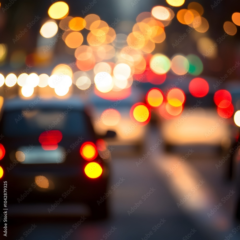 Vibrant Traffic Bokeh with Clear Space for Text Vibrant Traffic Bokeh with Clear Space for Text