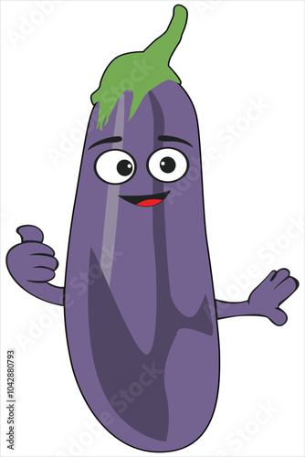 eggplant cartoon illustration