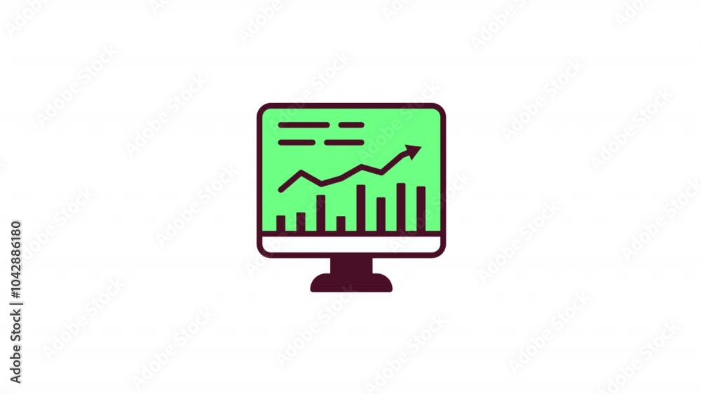 SEO Monitoring Line Green and Black Icon SEO Monitoring Line Green and Black Icon