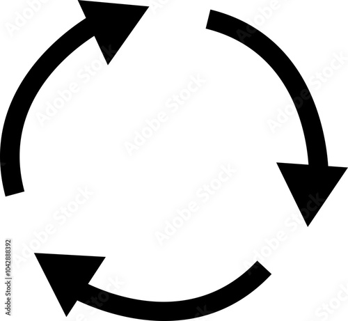 Recycle Fill icons. An arrow that revolve endlessly Reuse concept Recycled. Rounded angles. Ecology, Bio rotation arrows symbols Signs vector isolated on transparent background