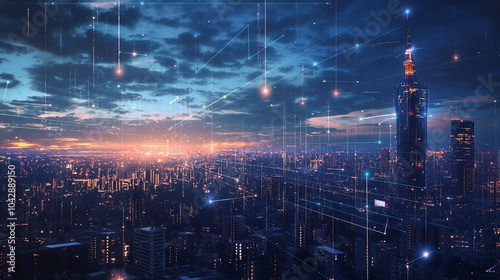 Wallpaper Mural internet-connected wireless city Torontodigital.ca