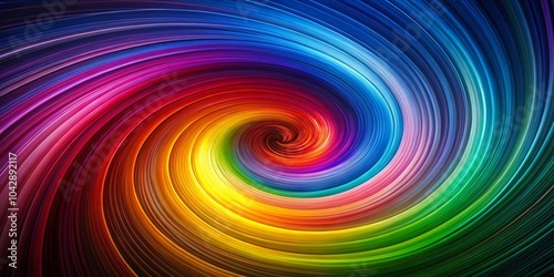 Spiral Rainbow Gradient Long Exposure Art for Vibrant Abstract Backgrounds