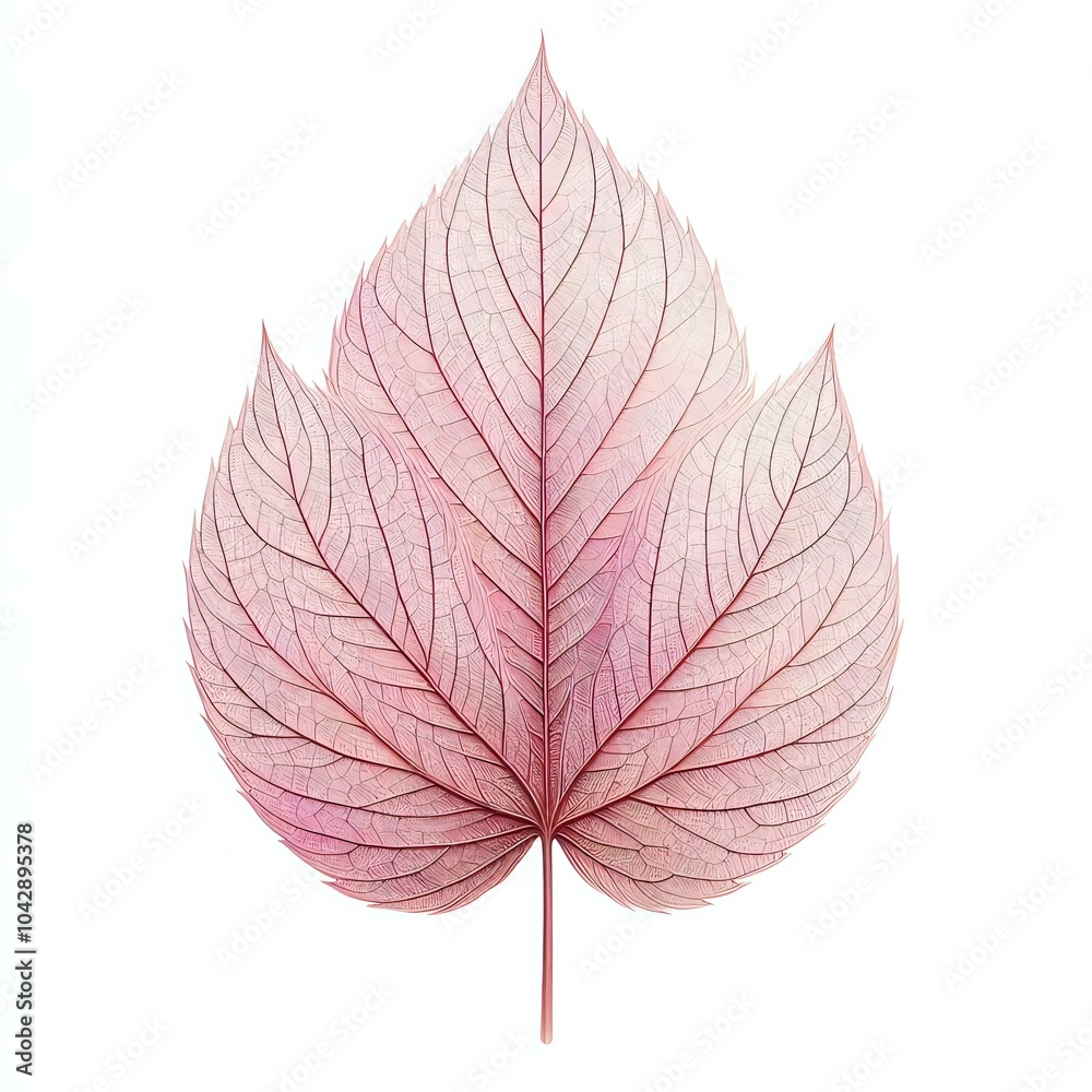 Obraz premium Pink leaf isolated