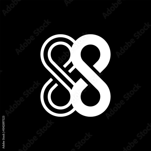 Number 88 logo vector with infinite or infinity symbol