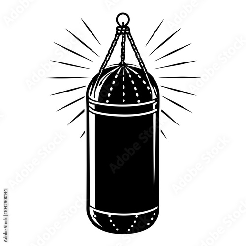 punching bag on white