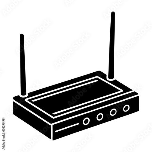 wireless router on white background