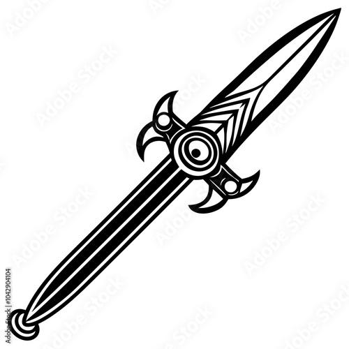 saber sword isolated on white