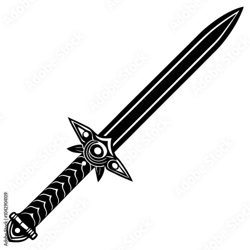 saber sword isolated on white