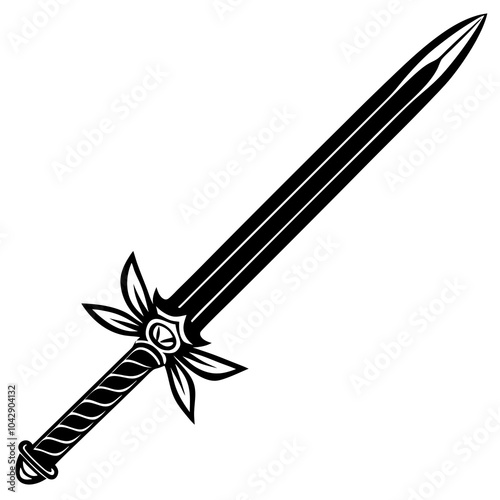 saber sword isolated on white