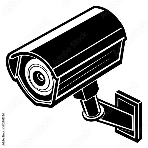 security camera isolated on white