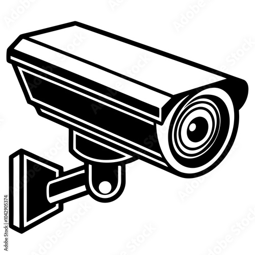 security camera isolated on white