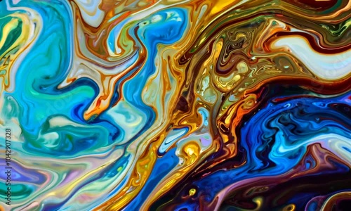 Abstract Swirling Colors