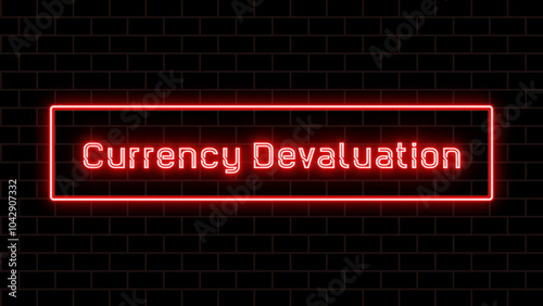 Currency Devaluation のネオン文字