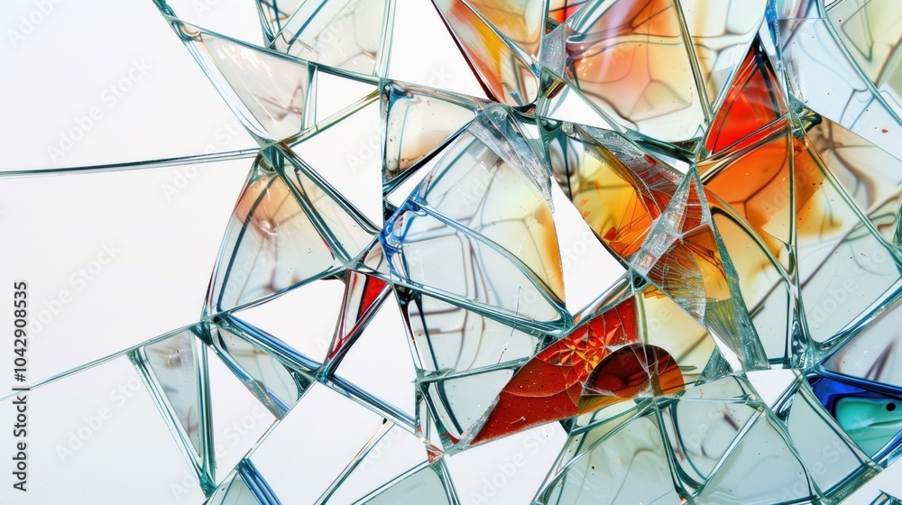 Abstract geometric glass shards in vibrant hues casting dynamic reflections. art and design inspiration through complex light and color play. Abstract geometric glass shards in vibrant hues casting dynamic reflections. art and design inspiration through complex light and color play.