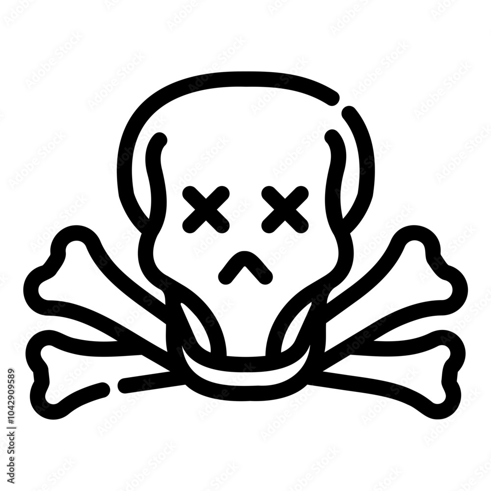 skull Line Icon skull Line Icon