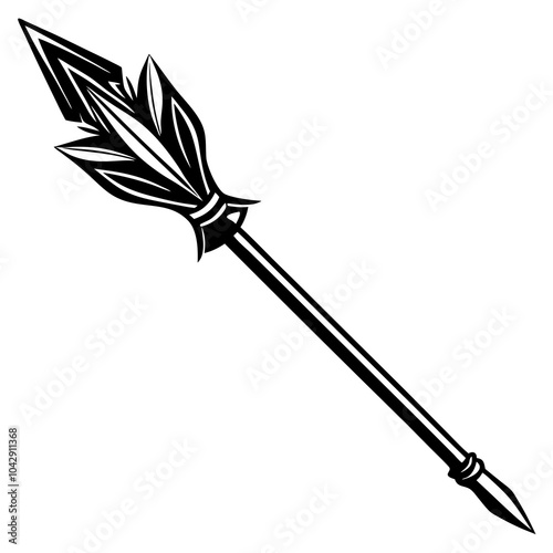 black and white spear feathers