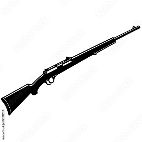rifle isolated on white