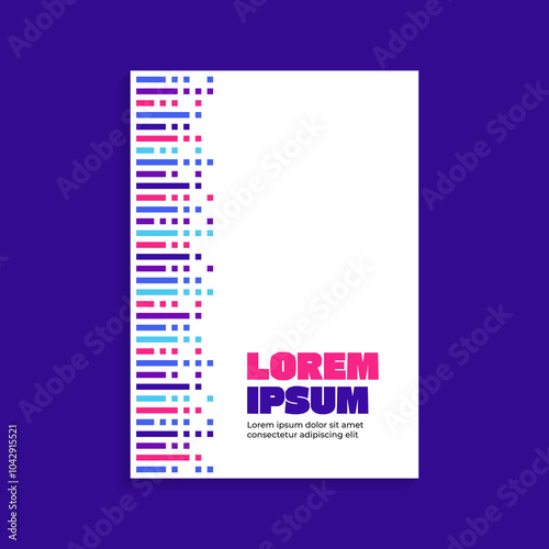Abstract Geometric Horizontal Bar Cover Design