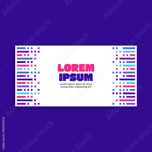 Abstract Geometric Horizontal Bar Backdrop Design