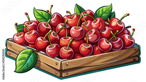 cherry in a box vector art