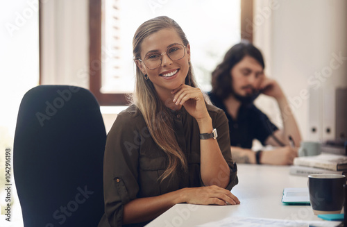 Entrepreneur, portrait and business woman in office for creative director, exhibition designer and museum curator. Gallery event, professional and project management with person for market trends