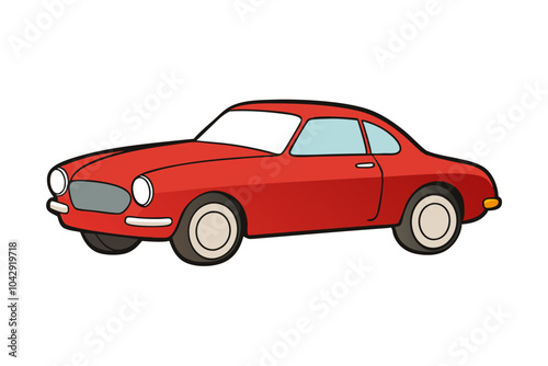 Classic Car | isolated vector silhouette illustration on white background