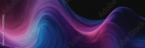 Abstract Purple and Blue Waves