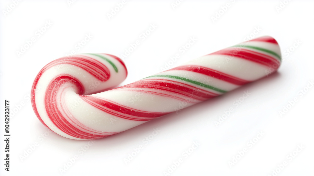 Close up of candy cane isolated on white background. Close up of candy cane isolated on white background.