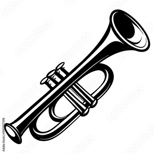 trumpet isolated on white