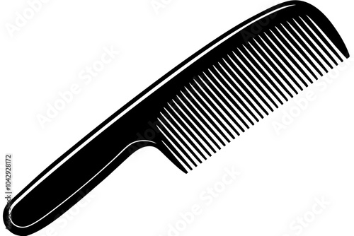 Comb Silhouette Vector illustration, hairbrush graphic icon