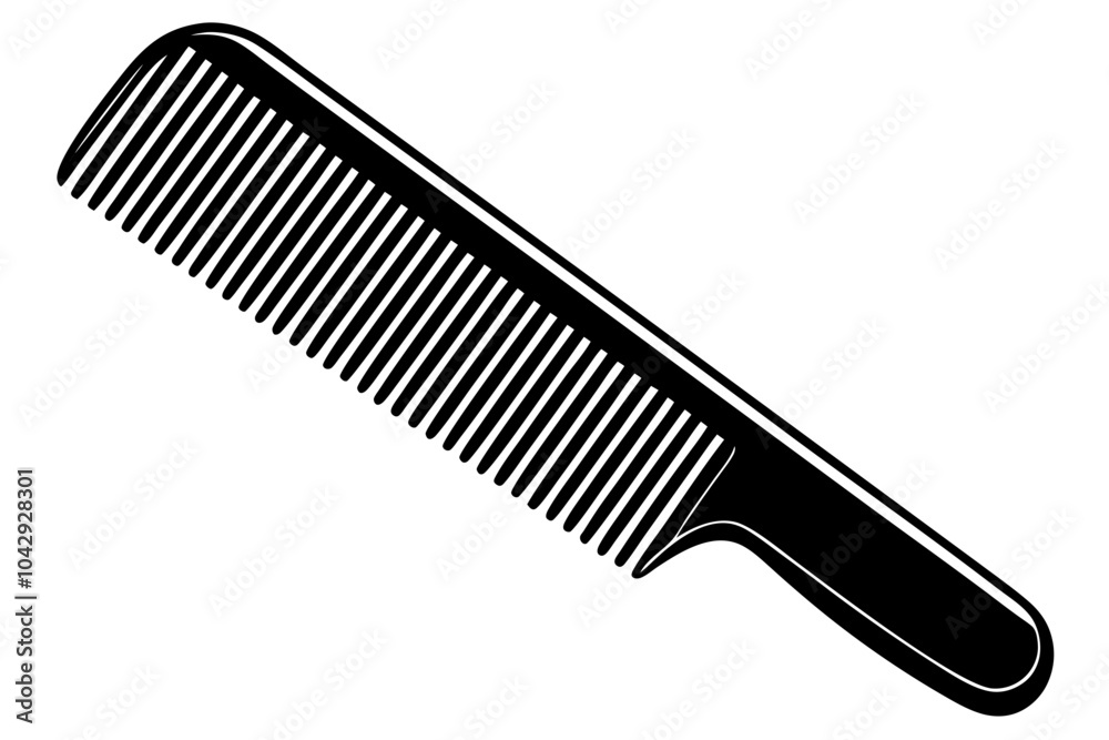 Comb Silhouette Vector illustration, hairbrush graphic icon Comb Silhouette Vector illustration, hairbrush graphic icon
