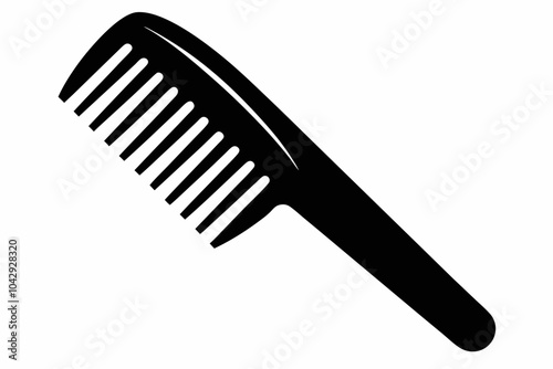 Comb Silhouette Vector illustration, hairbrush graphic icon