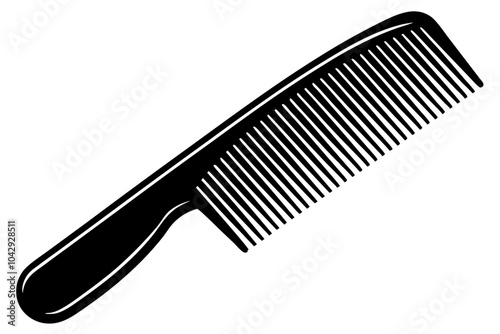 Comb Silhouette Vector illustration, hairbrush graphic icon