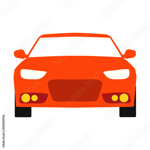 Car Vehicle Cartoon Icon Illustration Vehicle Transportation Icon Isolated photo