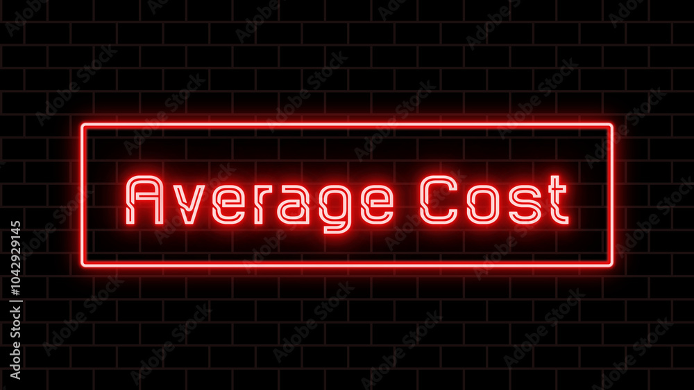 Average Cost のネオン文字 Average Cost のネオン文字