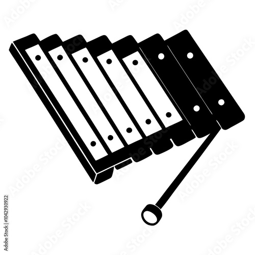 black and white xylophone