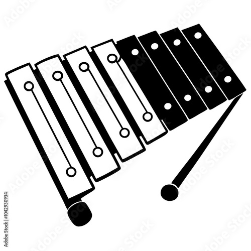 black and white xylophone