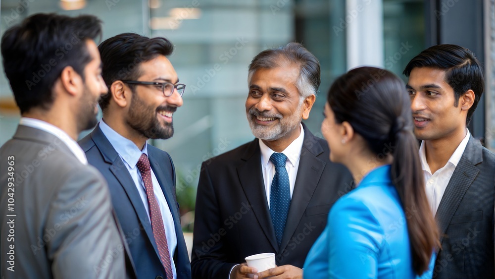 Indian Business Professionals Networking After Seminar
Indian Business Professionals Networking After Seminar
