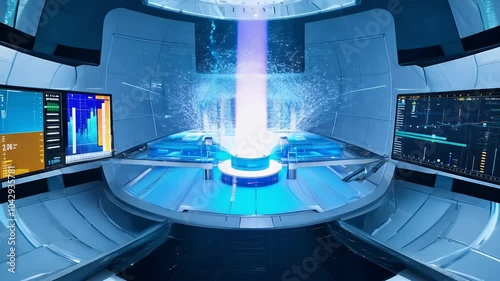 Step ER International fusion reactor experiencing futuristic vision clean nuclear energy portrayed highquality 4K cinematic animation tokamak technology thermonuclear future scientific photo