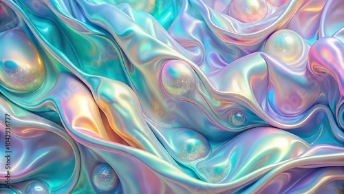 Detailed aerial background with a pearl-like iridescent style