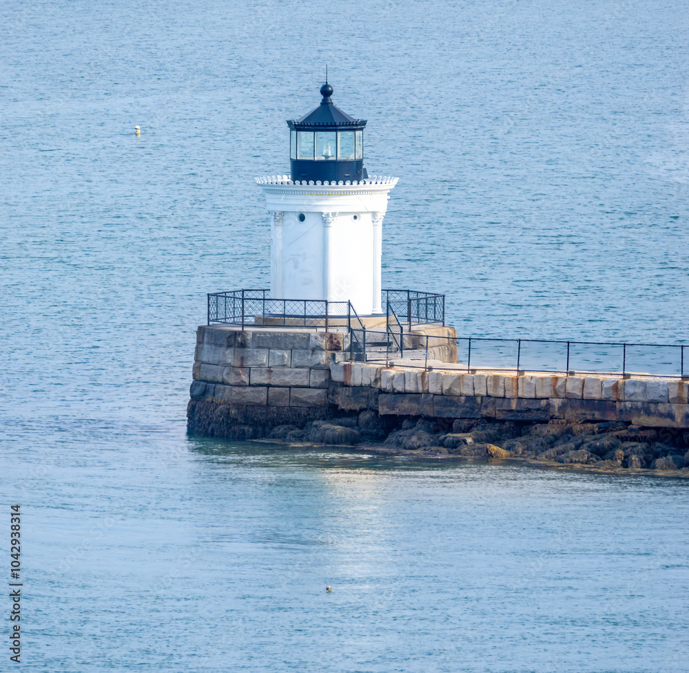 The iconic Bug Light (Portland Breakwater Light, South Portland, Maine, New England, USA The iconic Bug Light (Portland Breakwater Light, South Portland, Maine, New England, USA