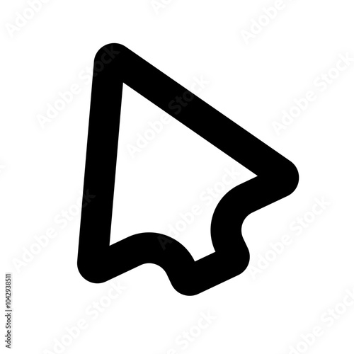 Cursor line icon with black color